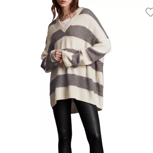 AllSaints Lou Metallic Striped Sweater (size M) - Picture 5 of 13